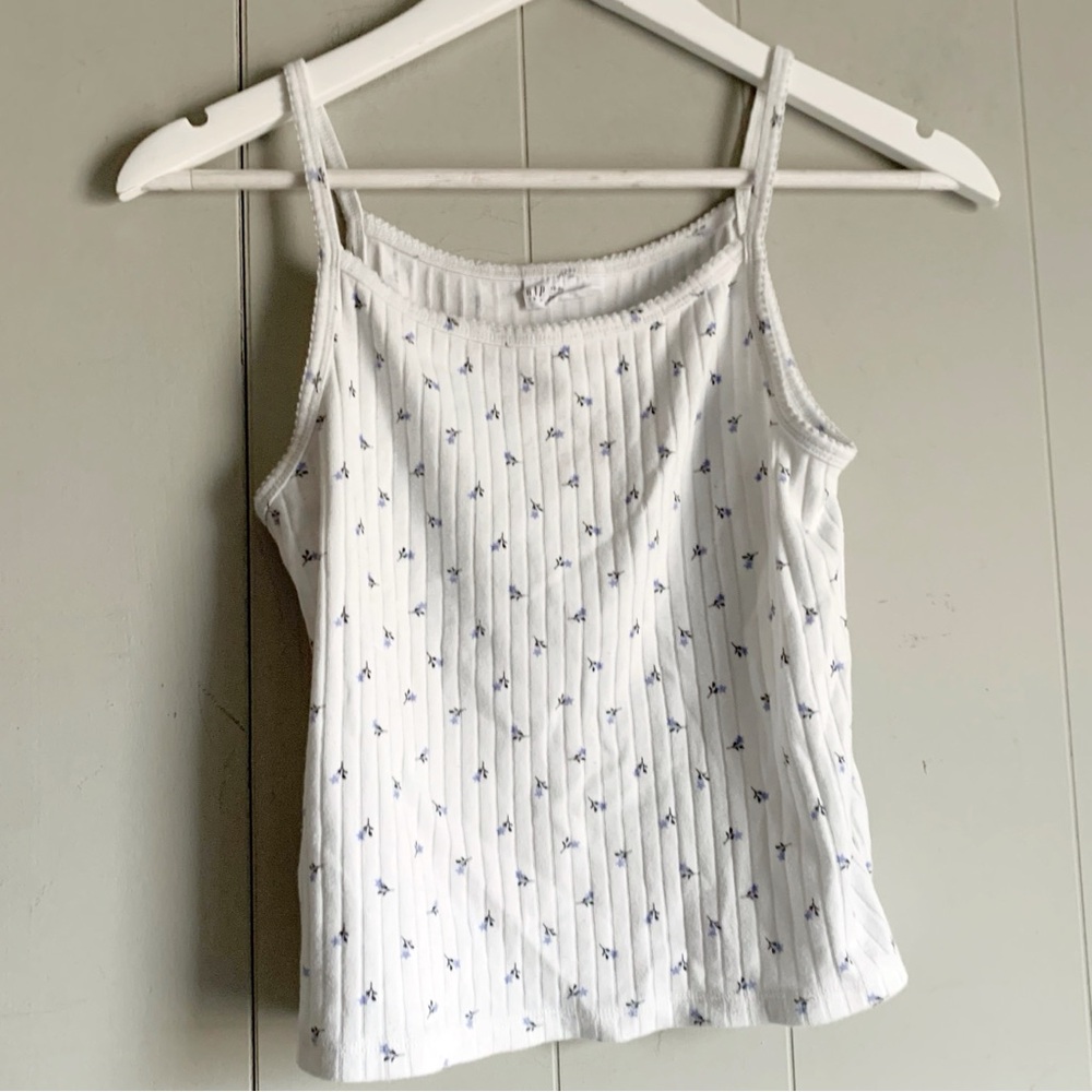 Gap Teens Ribbed Tank Top Floral Printed 18/20